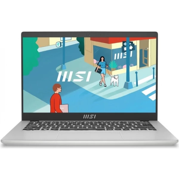 Ноутбук MSI Modern 14 , 14 ", INTEL Iris Xe Graphics, 16 ГБ RAM, серебристый [9S7-14J111-1088]