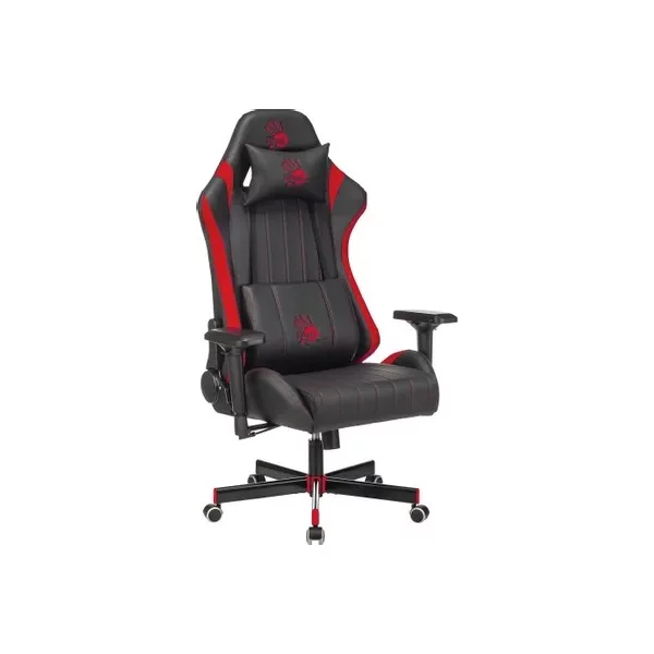 Кресло A4TECH Bloody GC-990 на колесиках, эко.кожа, черный/красный [BLOODY GC-990]