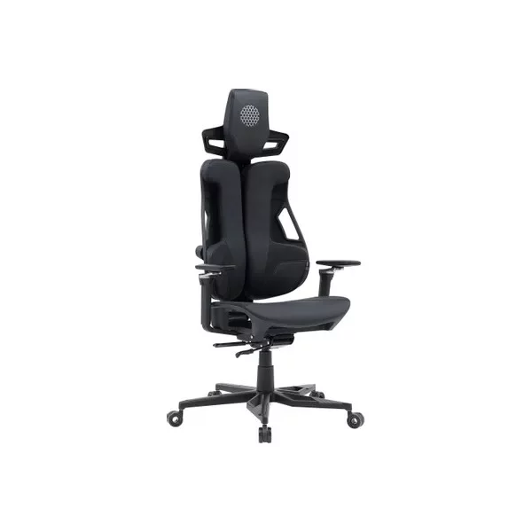 Кресло CACTUS CS-CHR-DUO-BBK на колесиках, кожзам, черный [CS-CHR-DUO-BBK]