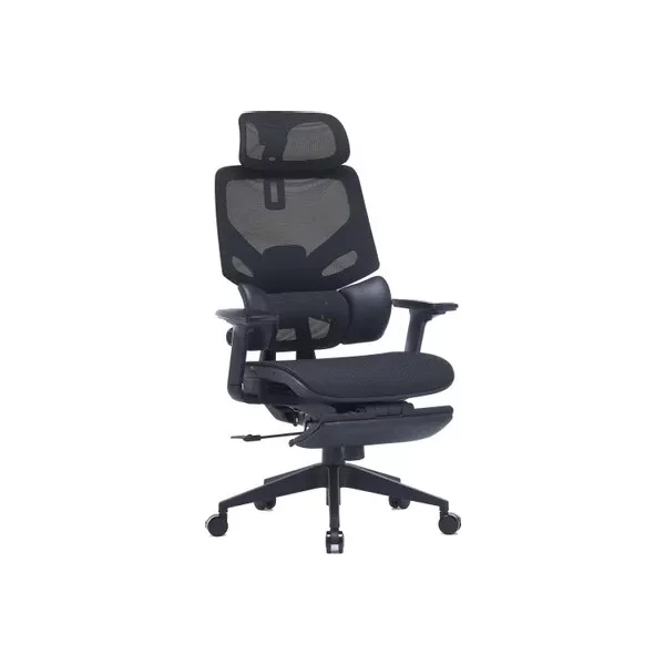 Кресло CACTUS CS-CHR-MC01-BK на колесиках, сетка/эко.кожа, черный [CS-CHR-MC01-BK]