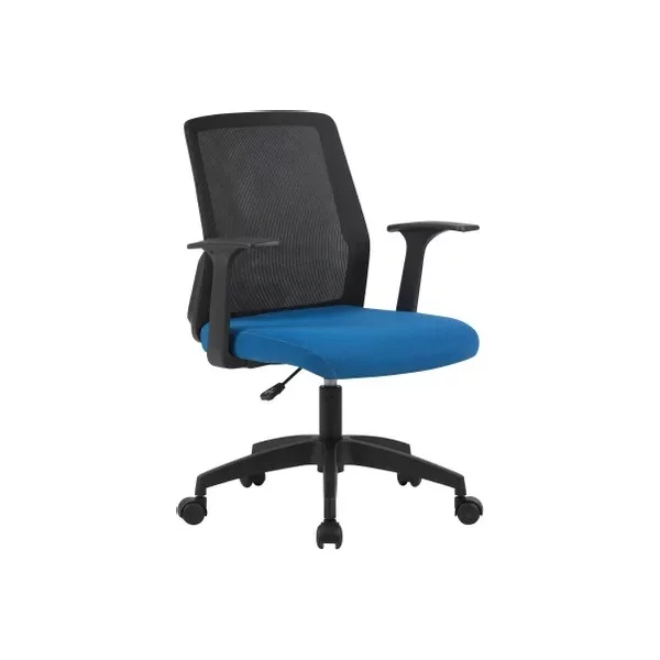 Кресло CACTUS CS-MC222-BKBL на колесиках, сетка/ткань, темно-синий [CS-MC222-BKBL]