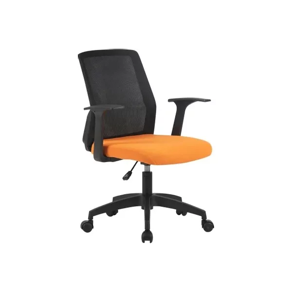 Кресло CACTUS CS-MC222-BKOR на колесиках, сетка/ткань, оранжевый [CS-MC222-BKOR]