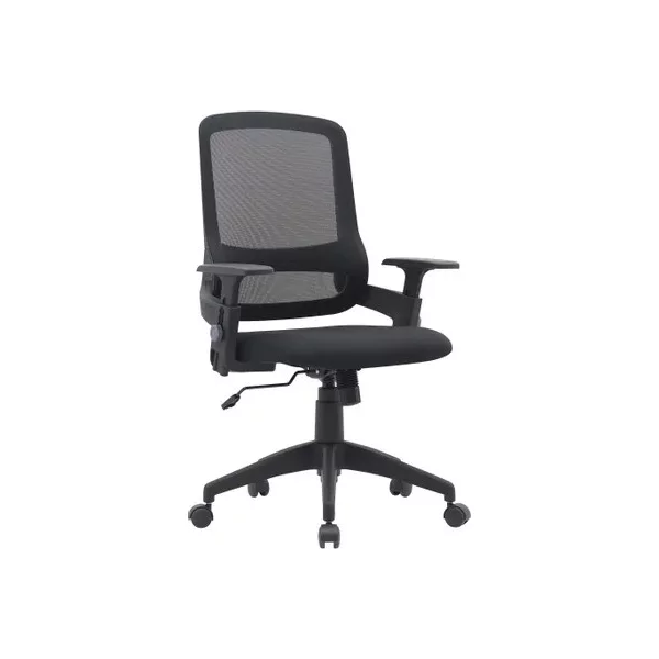 Кресло CACTUS CS-MC313-BK на колесиках, сетка/ткань, черный [CS-MC313-BK]