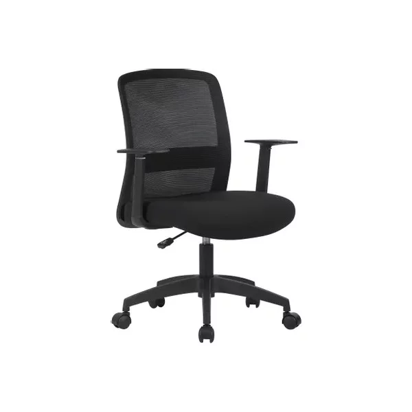 Кресло CACTUS CS-MC333-BK на колесиках, сетка/ткань, черный [CS-MC333-BK]