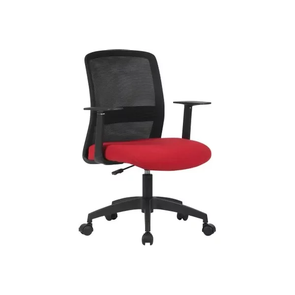 Кресло CACTUS CS-MC333-BKRD на колесиках, сетка/ткань, темно-красный [CS-MC333-BKRD]