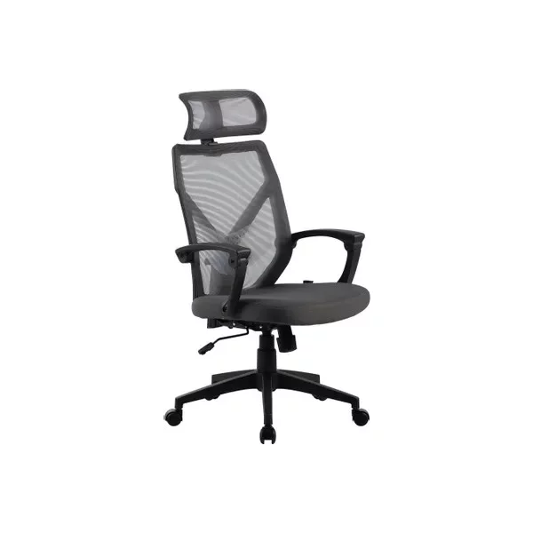 Кресло CACTUS CS-MC414-GY на колесиках, сетка/ткань, серый [CS-MC414-GY]
