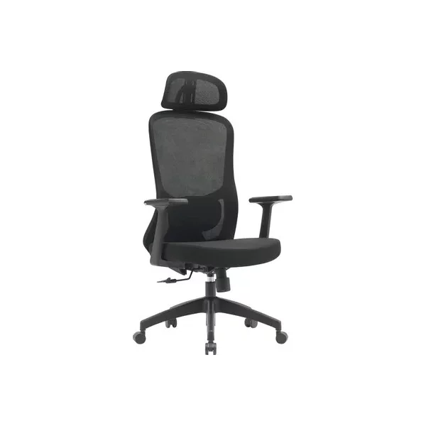 Кресло CACTUS CS-MC515-BK на колесиках, сетка/ткань, черный [CS-MC515-BK]