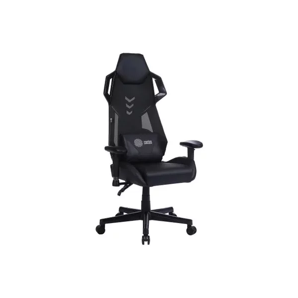 Кресло CACTUS CS-CHR-090BL на колесиках, эко.кожа/сетка, черный [CS-CHR-090BL]