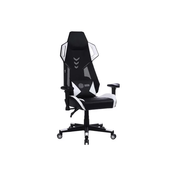 Купить Кресло CACTUS CS-CHR-090BLW на колесиках, эко.кожа/сетка, черный/белый [CS-CHR-090BLW], цены, характеристики, доставка по РФ