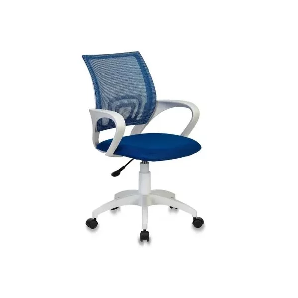 Кресло БЮРОКРАТ CH W696 на колесиках, сетка/ткань, синий [CH W696 BLUE]