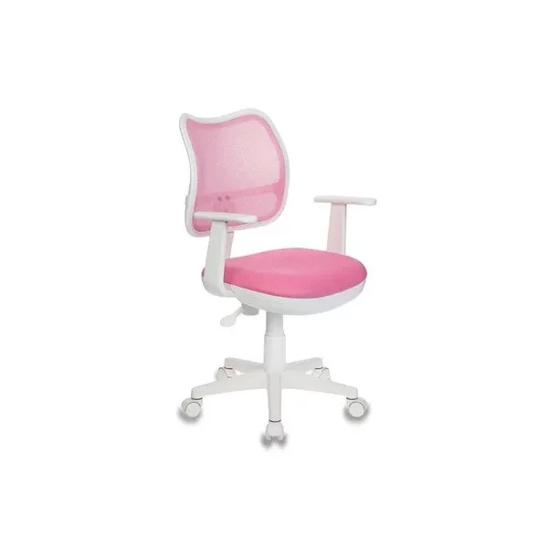 Купить Кресло БЮРОКРАТ Ch-W797 на колесиках, сетка/ткань, розовый [CH-W797/PK/TW-13A], цены, характеристики, доставка по РФ