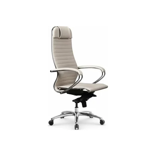 Кресло МЕТТА K-1.04 Infinity Easy Clean на колесиках, эко.кожа, светло-бежевый/светло-бежевый [Z316034062]
