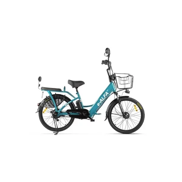 Купить Электровелосипед GREEN CITY e-Alfa new 350 Вт Вт, 110 кг кг, 50 км км, 10400 mAh мАч, синий [022301-2401], цены, характеристики, доставка по РФ