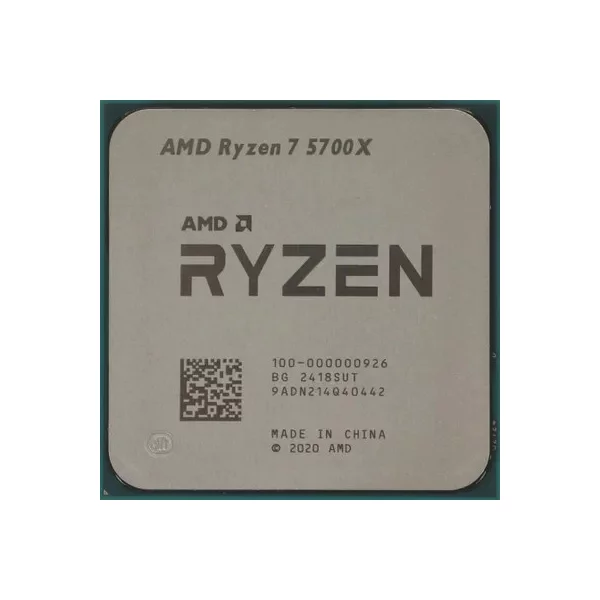Процессор AMD Процессор AMD Ryzen 7 5700X, AM4,  BOX (без кулера) [100-100000926woz] 3.4 ГГц и 4.6 в режиме Turbo Ггц  Turbo, [100-100000926WOZ]