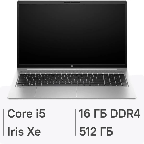 Ноутбук HP ProBook 450 G10 , 15.6 ", INTEL Iris Xe Graphics, 16 ГБ RAM, серебристый [ap3z1at]