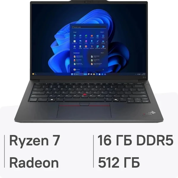 Ноутбук Lenovo ThinkPad E14 G6 , 14 ", AMD Radeon 680M, 16 ГБ RAM, черный [21m30080ig]