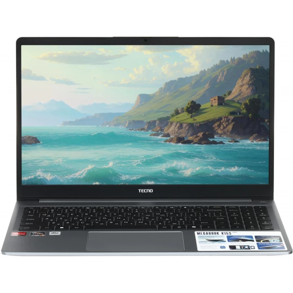 Ноутбук Tecno Megabook K15SDA , 15.6 ", AMD Radeon Graphics, 16 ГБ RAM, серый [4894947067983]