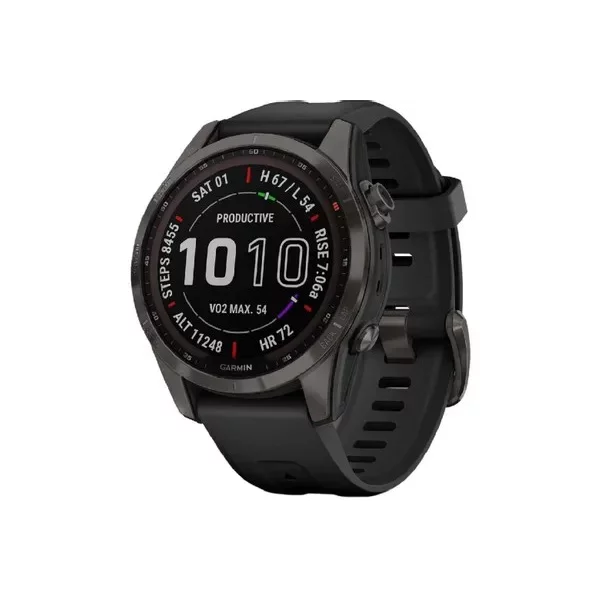 Купить Смарт-часы GARMIN 7S Sapphire Solar, 1.2 ", черный [010-02539-25], цены, характеристики, доставка по РФ