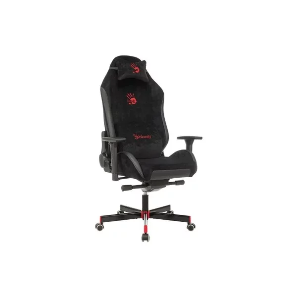 Кресло игровое A4TECH Bloody GC-450 на колесиках, текстиль/эко.кожа, черный/красный [BLOODY GC-450]