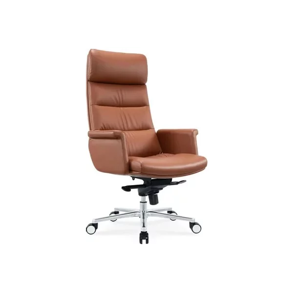 Купить Кресло руководителя CACTUS CS-LBR-CARACAS на колесиках, кожа, коричневый [CS-LBR-CARACAS], цены, характеристики, доставка по РФ