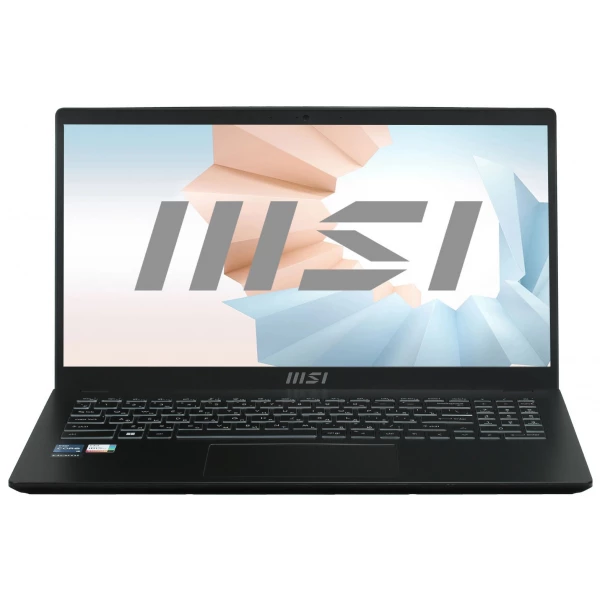 Ноутбук MSI Modern 15 B12M-210RU, 15.6 ", INTEL UHD Graphics, 8 ГБ RAM, черный [9S7-15H112-210]